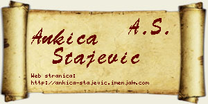 Ankica Stajević vizit kartica